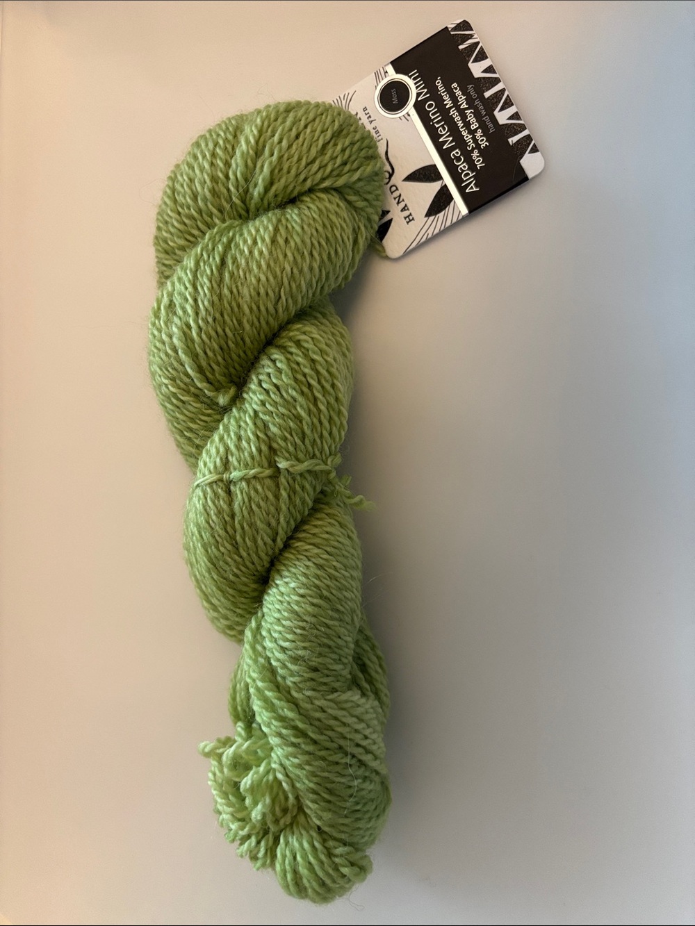 Hand Maiden Fine Yarn Alpaca Merino Mini Yarn Moss Hand Dyed in Canada NEW - Picture 1 of 4